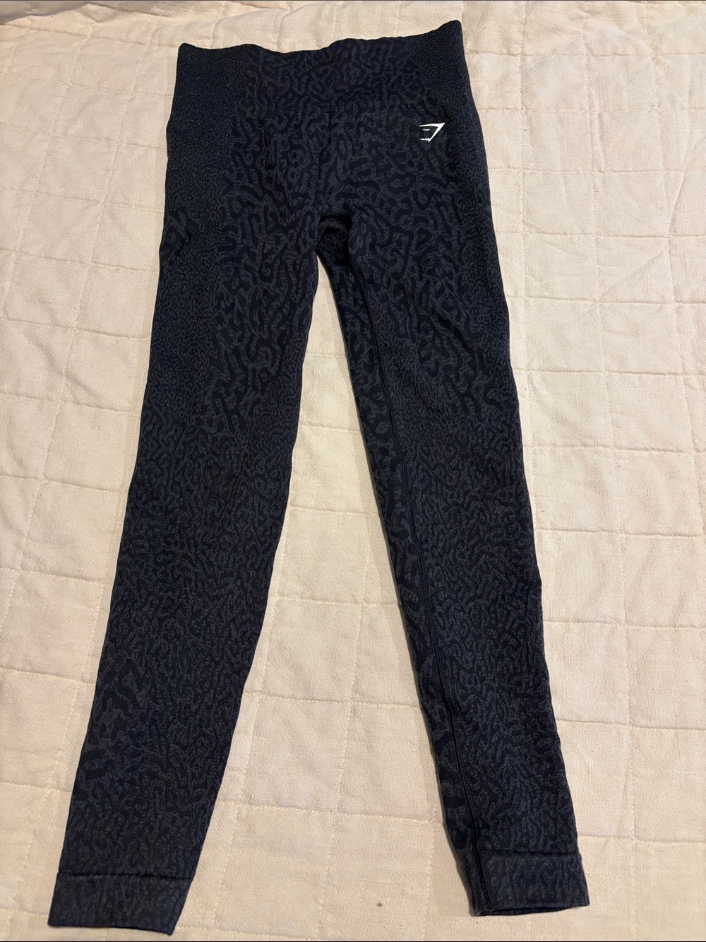Gymshark Black Tonal Animal-Print Leggings